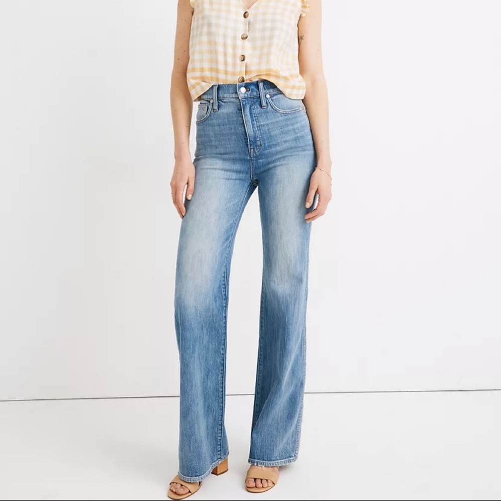 Madewell high rise flare jeans vintage inspired
